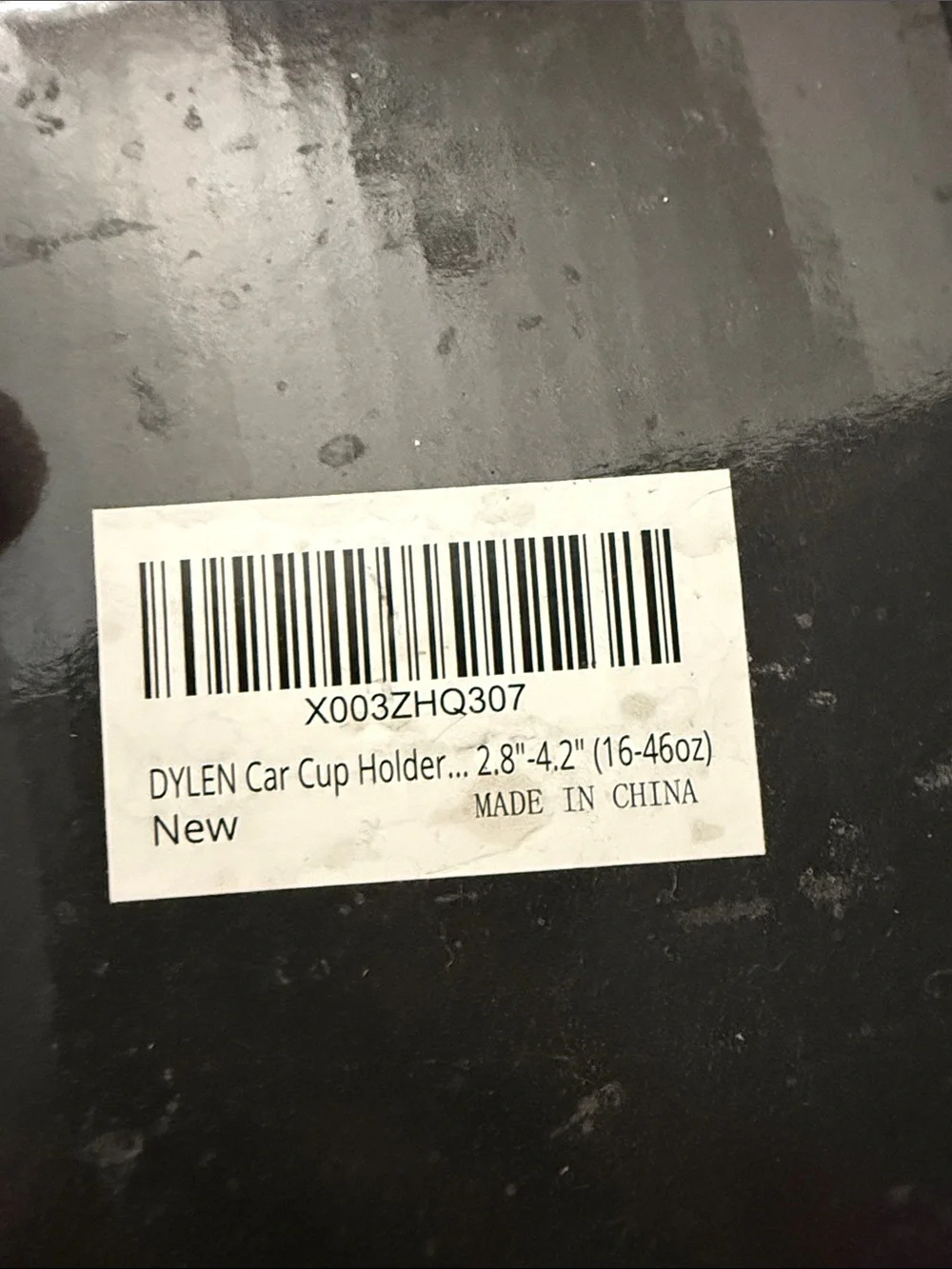 Black Expandable Car Cup Holder with Phone Slot